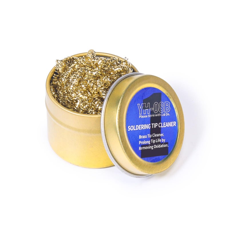 YIHUA 08B/08C Soldering Iron Tip Brass Wire Ball Cleaner Replacement Solder Tips Cleaner (Small-Size #08B / Large-Size #08C) (Small) - Image 2
